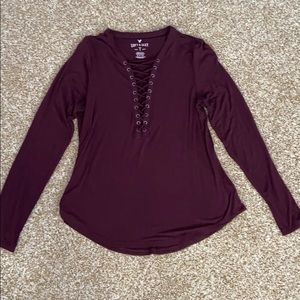 Slightly Used Maroon Long Sleeve Shirt